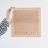 Natural Wood Letter Board - Low Angle
