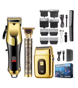 3pcs Men's Electric Hair Clippers Kit - Rear View
