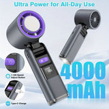 Portable Handheld Turbo Fan with Cooling Tech