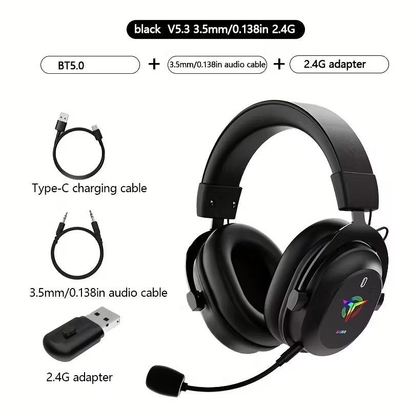3-in-1 Gaming Headphones Wireless Wired Headset