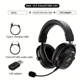3-in-1 Gaming Headphones Wireless Wired Headset - Side View