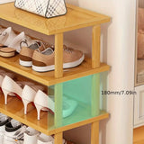Elegant Solid Wood Shoe Storage Bench for Entryway - Front View