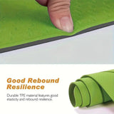 Sport TPE Yoga Mat Exercise Workout Mats Fitness Mat for Home Gym Green 8mm - Side View