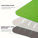 Sport TPE Yoga Mat Exercise Workout Mats Fitness Mat for Home Gym Green 8mm - 45-Degree Angle
