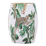 LEOPARD CERAMIC STOOL - 45-Degree Angle