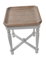 SHABBY SQUARE SIDE TABLE - Top-Down View