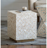 HAYMEN SQUARE SHELL STOOL/TABLE - Front View