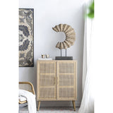 TWO DOOR RATTAN CABINET - Side View