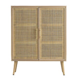 TWO DOOR RATTAN CABINET - Top-Down View