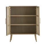 TWO DOOR RATTAN CABINET - 45-Degree Angle