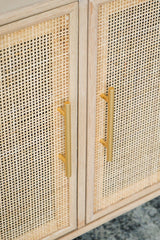TWO DOOR RATTAN CABINET - Low Angle