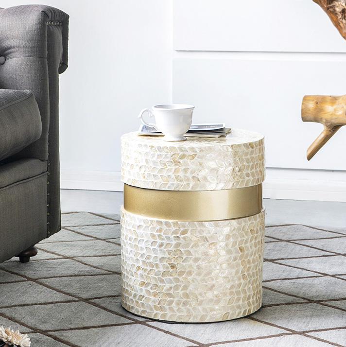 CANCUN SHELL STOOL/TABLE