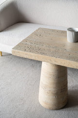 LOGAN CEMENT SQUARE SIDE TABLE - Low Angle