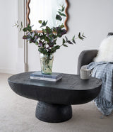 BLACK IS BACK CEMENT COFFEE TABLE - Front View