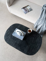 BLACK IS BACK CEMENT COFFEE TABLE - Rear View