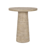 LOGAN CEMENT ROUND SIDE TABLE - Side View