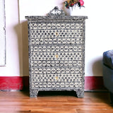 SANTA FE SIDE SHELL INLAY SIDE TABLE - Side View
