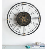 TRAVELER WALL CLOCK WITH MOVING 3D MECHANISM - Side View