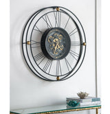 TRAVELER WALL CLOCK WITH MOVING 3D MECHANISM - Top-Down View