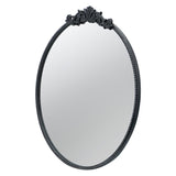 ROUND ORNATE METALLIC WALL MIRROR - Side View