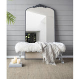 ORNATE METALLIC FLOOR MIRROR - Close-Up Angle