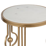MARBLE ART DECO SIDE TABLE - Front View