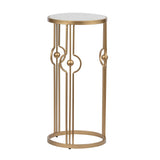 MARBLE ART DECO SIDE TABLE - Top-Down View