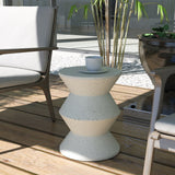 MOSS CEMENT SIDE TABLE - Front View