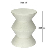 MOSS CEMENT SIDE TABLE - Close-Up Angle