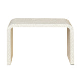 PEARLESCENT MOTHER OF PEARL HAND MADE CONSOLE TABLE - Front View