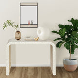 PEARLESCENT MOTHER OF PEARL HAND MADE CONSOLE TABLE - Rear View