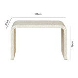 PEARLESCENT MOTHER OF PEARL HAND MADE CONSOLE TABLE - Close-Up Angle
