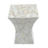 GLEESON MOTHER OF PEARL HAND MADE SIDE TABLE - Side View