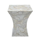 GLEESON MOTHER OF PEARL HAND MADE SIDE TABLE - Top-Down View