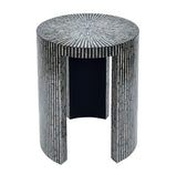 MONO MOTHER OF PEARL HAND MADE SIDE TABLE - Side View
