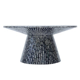 TRIDENT MOTHER OF PEARL HAND MADE COFFEE TABLE - Top-Down View