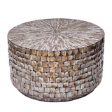 MARINER MOTHER OF PEARL HAND MADE COFFEE TABLE - Side View