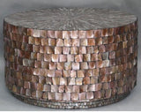 MARINER MOTHER OF PEARL HAND MADE COFFEE TABLE - Rear View