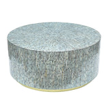 AQUARIUS MOTHER OF PEARL HAND MADE COFFEE TABLE - Side View
