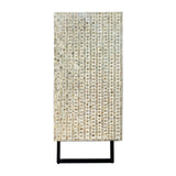 MOTHER OF PEARL HAND MADE SWIRL SIDEBOARD - Close-Up Angle