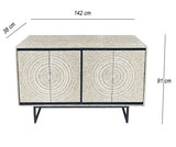 MOTHER OF PEARL HAND MADE SWIRL SIDEBOARD - Extra Image