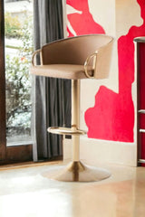 JENSEN GOLD GAS LIFT BAR STOOL - Rear View
