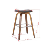 COOPER BAR STOOL BLACK - 45-Degree Angle