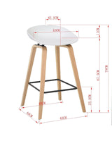 COMFY BAR STOOL WHITE - 45-Degree Angle