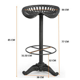 TRACTOR BAR STOOL - Close-Up Angle