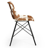 EAMES STYLE COWHIDE CHAIR - Side View