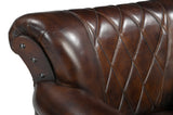 STUDDED LEATHER ARM CHAIR - Rear View