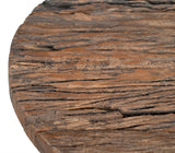 INVERTED WOOD AND IRON SIDE TABLE - Side View