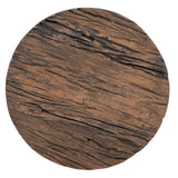 INVERTED WOOD AND IRON SIDE TABLE - Top-Down View