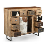 COWHIDE PATCHWORK CHEST OF DRAWERS - Side View